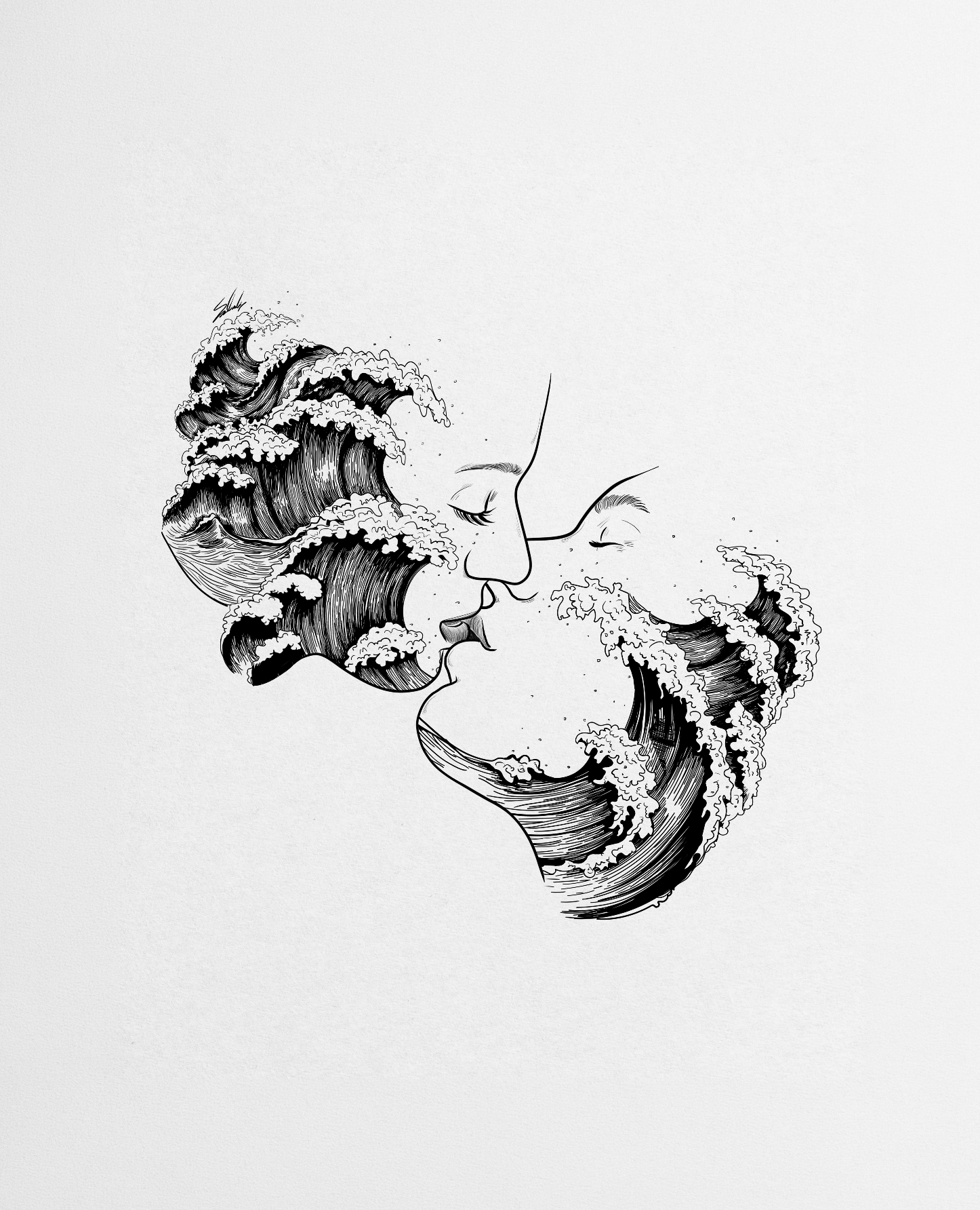The wavy kisses.