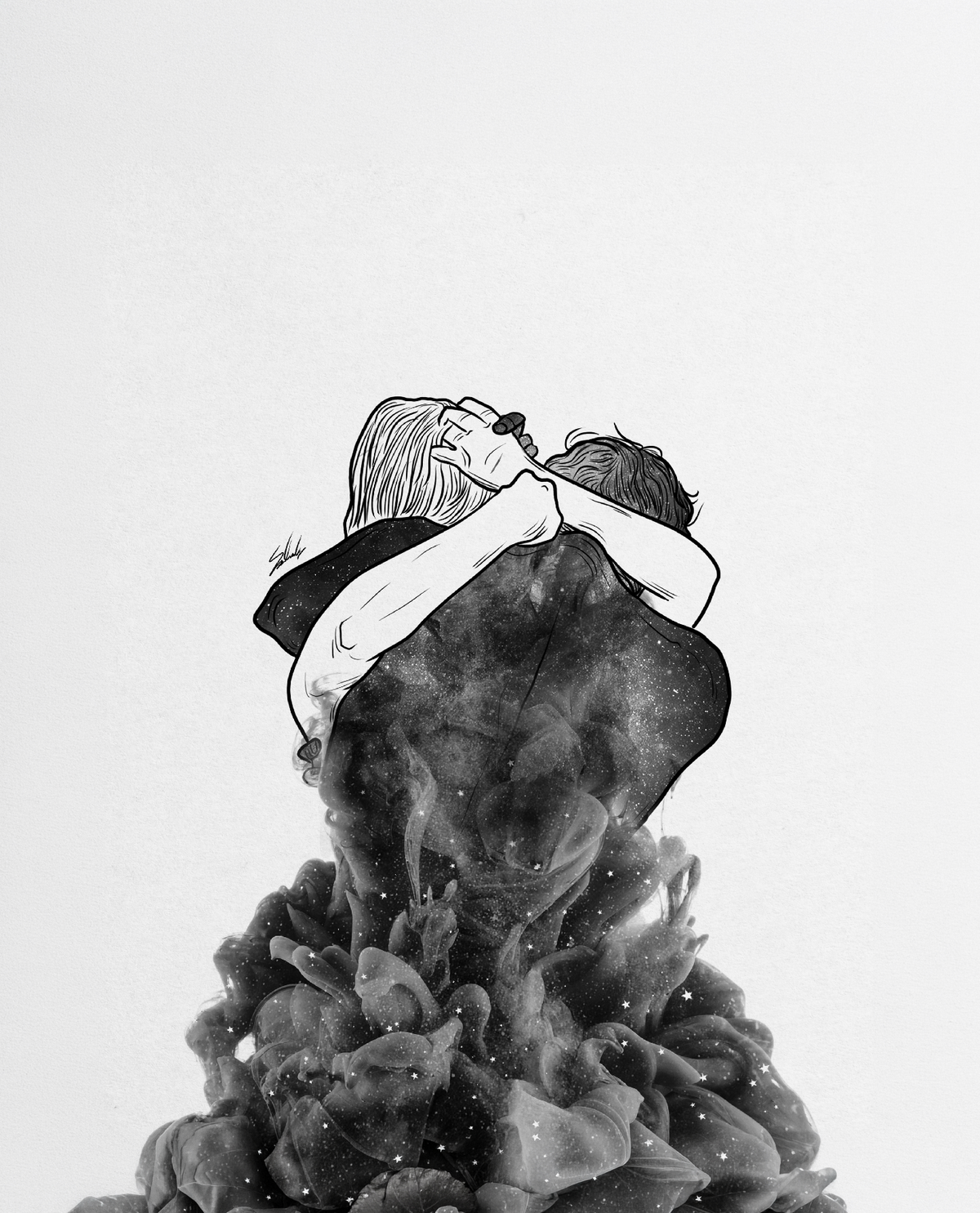 Tight safe hug.